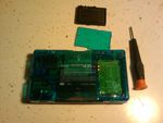 Battery cover and battery also removed.